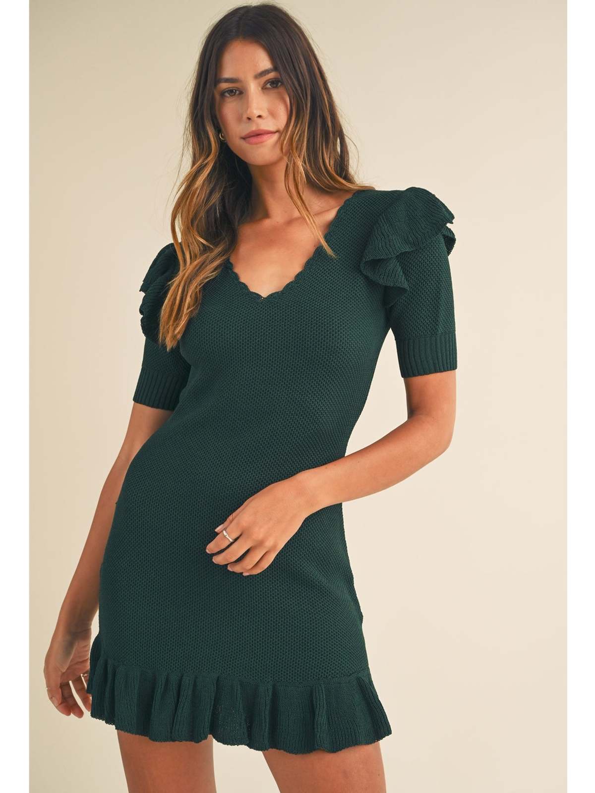 mable green dress Mable Midi Dress - Dark Green