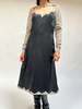 Vintage Silk Lace Trim Slipdress - Black - Thumbnail 2