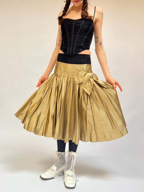 dkny silk skirt