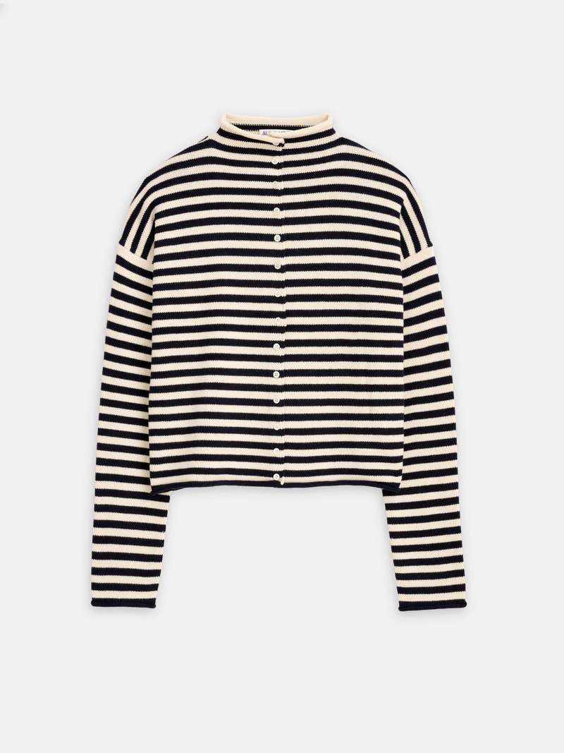 Alex Mill Taylor Striped Cardigan - Navy/Ivory