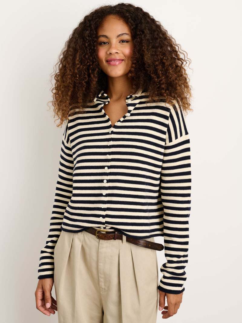 Alex Mill Taylor Striped Cardigan - Navy/Ivory