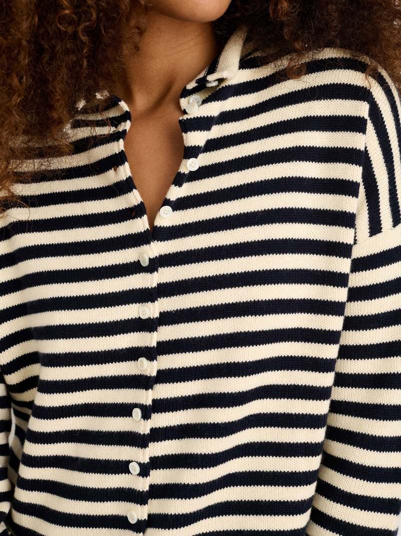 Alex Mill Taylor Striped Cardigan - Navy/Ivory