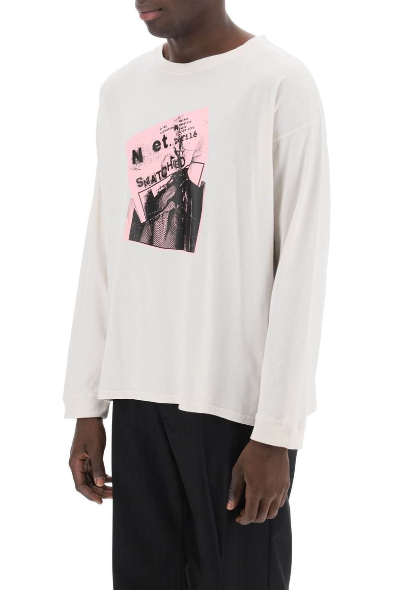 Maison Margiela long-sleeved t-shirt with print - White | Garmentory