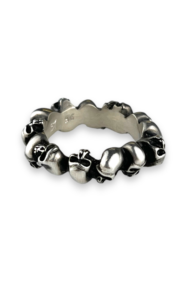 Werkstatt Munchen MULTI-SKULLS RING - Silver
