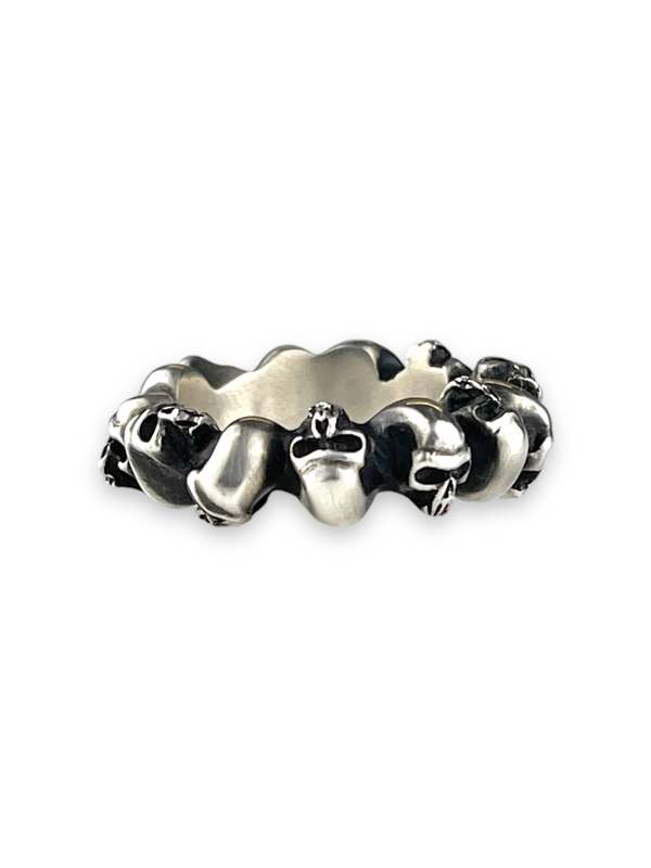 Werkstatt Munchen MULTI-SKULLS RING - Silver