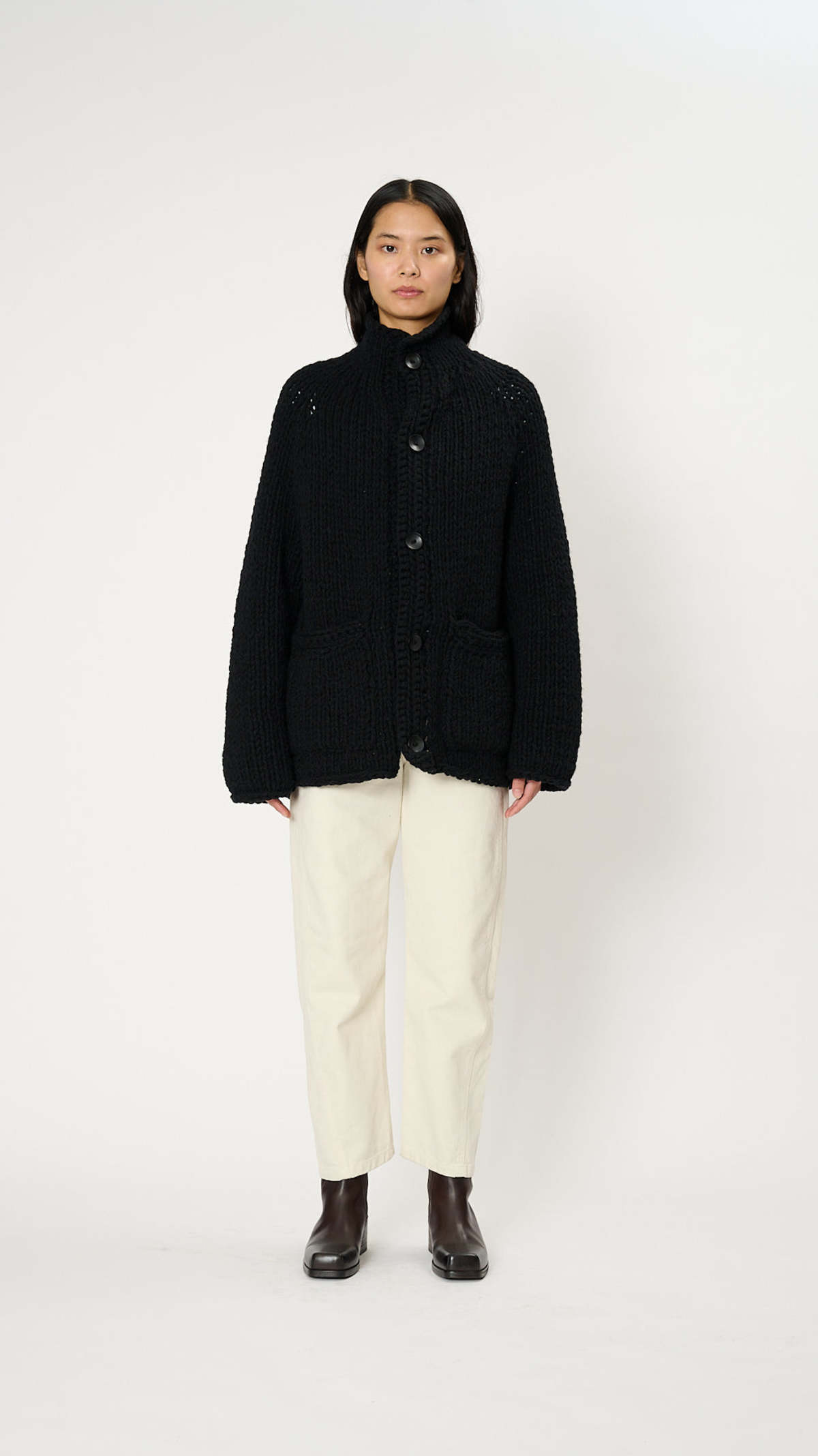 Casey Casey So Wool Cardigan - Black | Garmentory