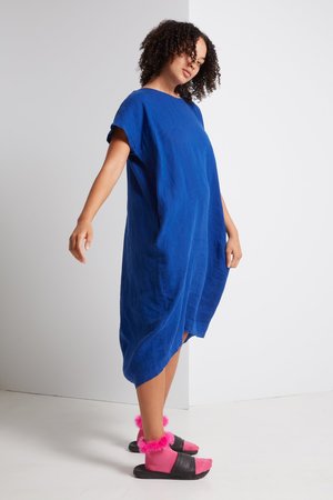 Black Crane Pleated Cocoon Dress Black Crane Pleated Cocoon Dress