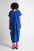 Black Crane Pleated Cocoon Dress - Thumbnail 3