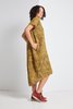Black Crane Pleated Cocoon Dress - Thumbnail 5