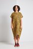 Black Crane Pleated Cocoon Dress - Thumbnail 6