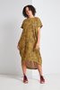 Black Crane Pleated Cocoon Dress - Thumbnail 7