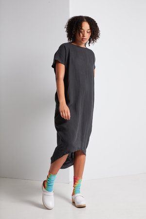 Black Crane Pleated Cocoon Dress Black Crane Pleated Cocoon Dress