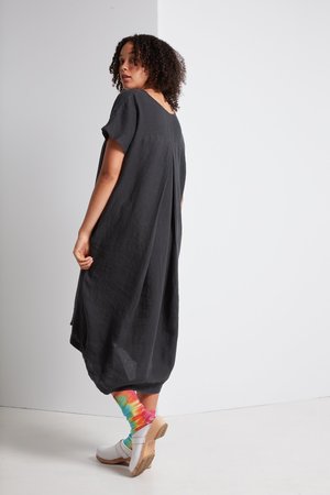Black Crane Pleated Cocoon Dress Black Crane Pleated Cocoon Dress