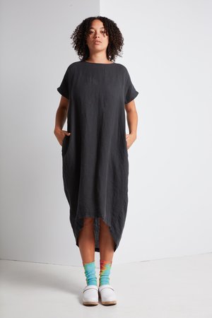 Black Crane Pleated Cocoon Dress Black Crane Pleated Cocoon Dress