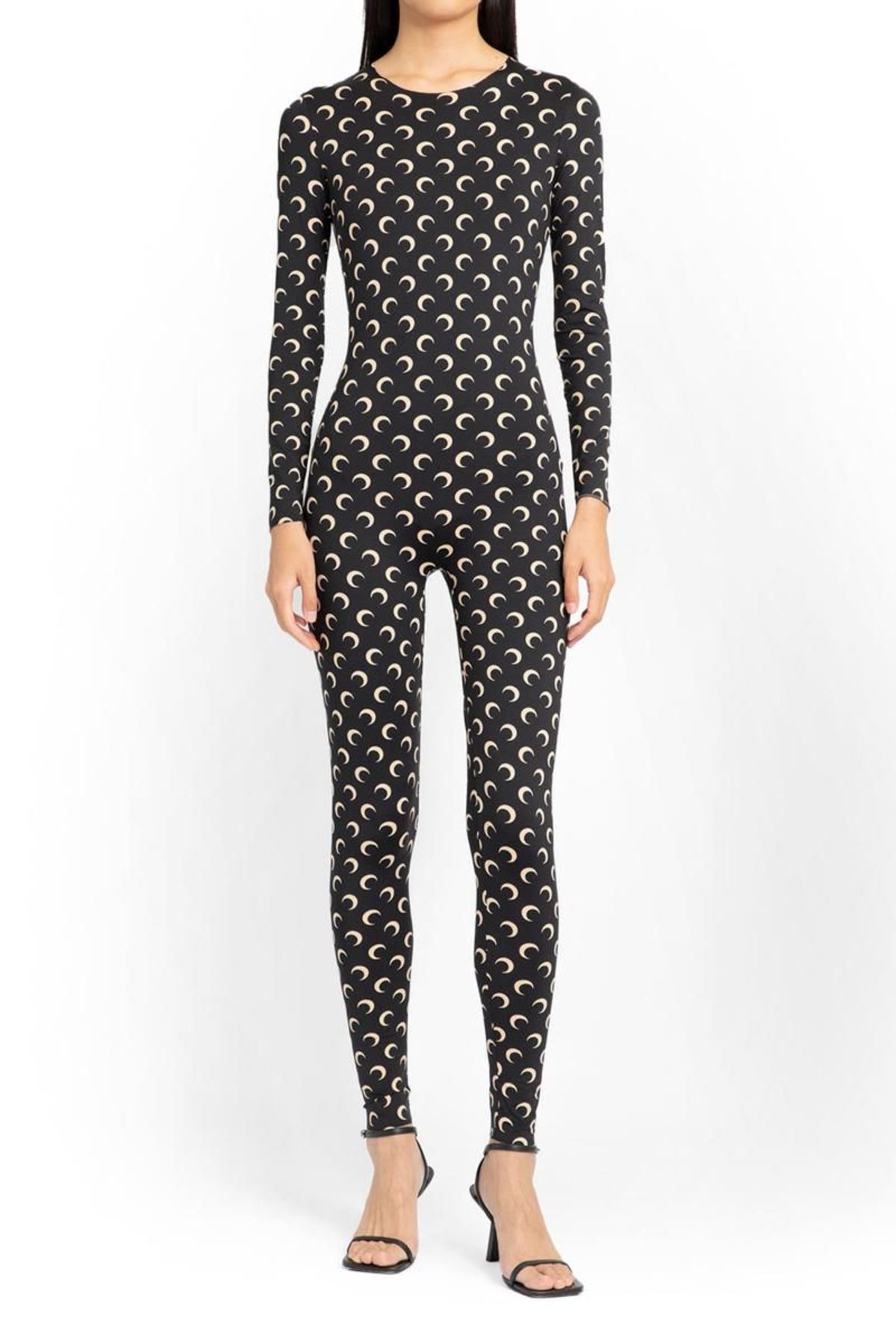 marine serre 最終 Buy MARINE SERRE women black moon printed jumpsuit for $378