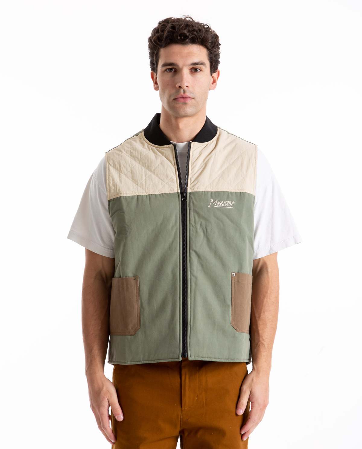 Malbon■(W)Rip Big Pocket Vest■送料込 Rawlins-Padded-Vest-