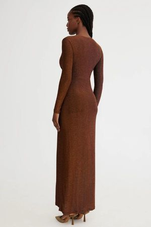 knee length dresses for ladies 1960s Peach and Gold Tulle Party Cocktail Dress, Sz. S