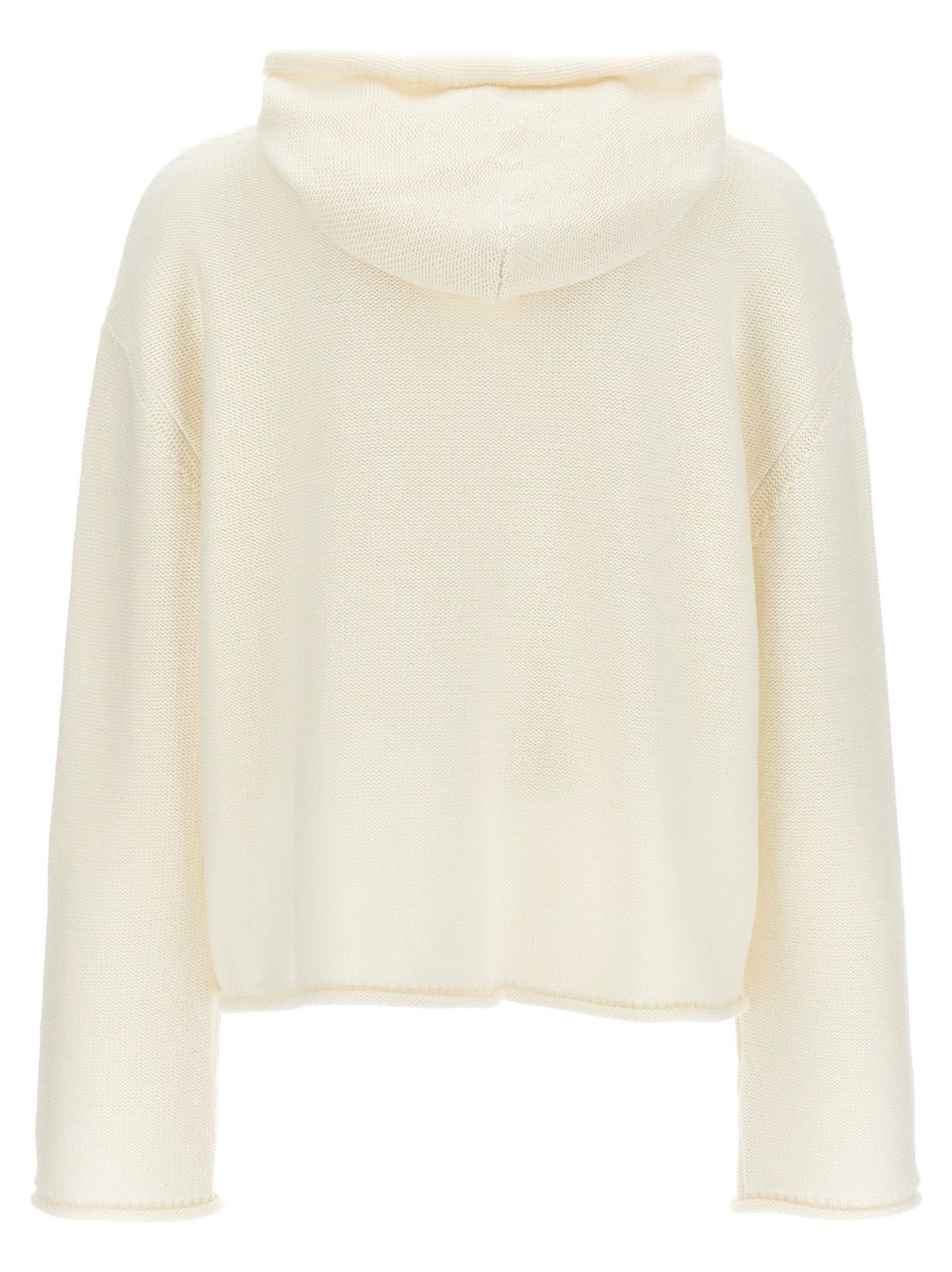 MM6 Maison Margiela Wool knitted hoodie - White | Garmentory