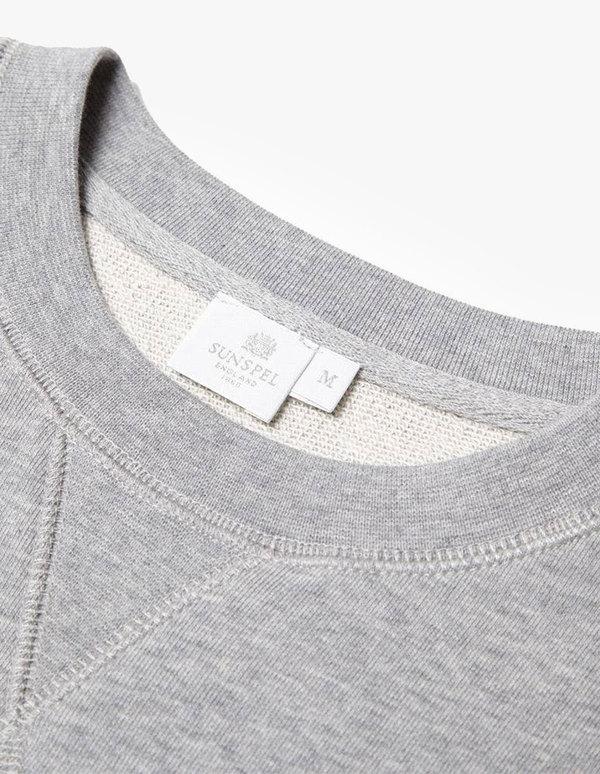 Sunspel Sweat top - Grey Melange Sunspel Sweat top - Grey Melange