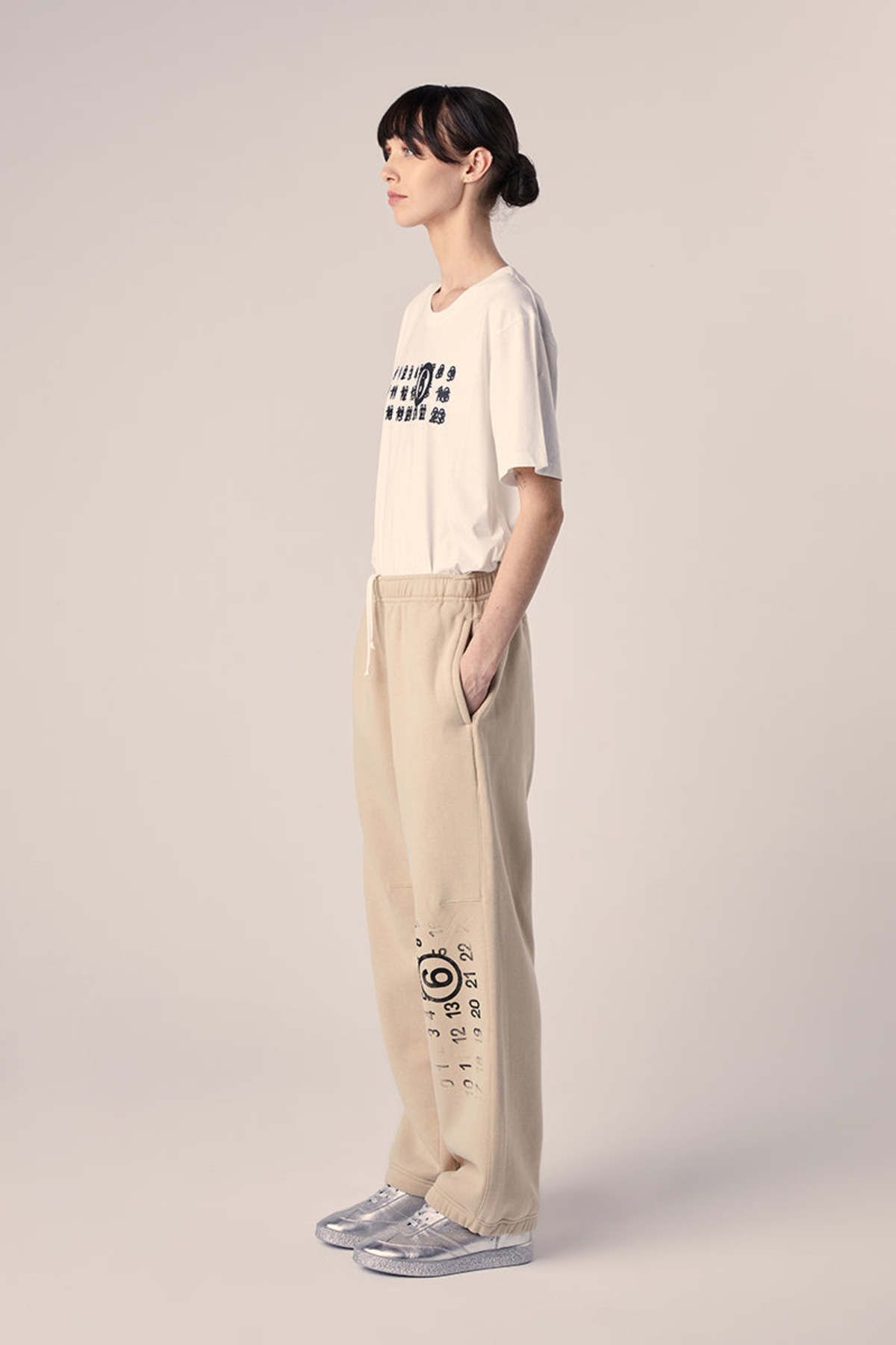Numbers-motif-cotton-blend-