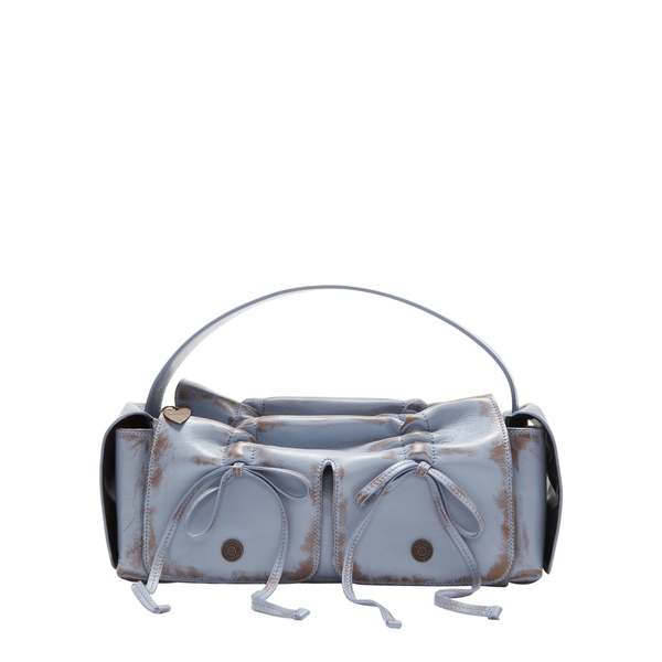 Acne Studios Multipocket Leather Bag - Lilac/Brown | Garmentory