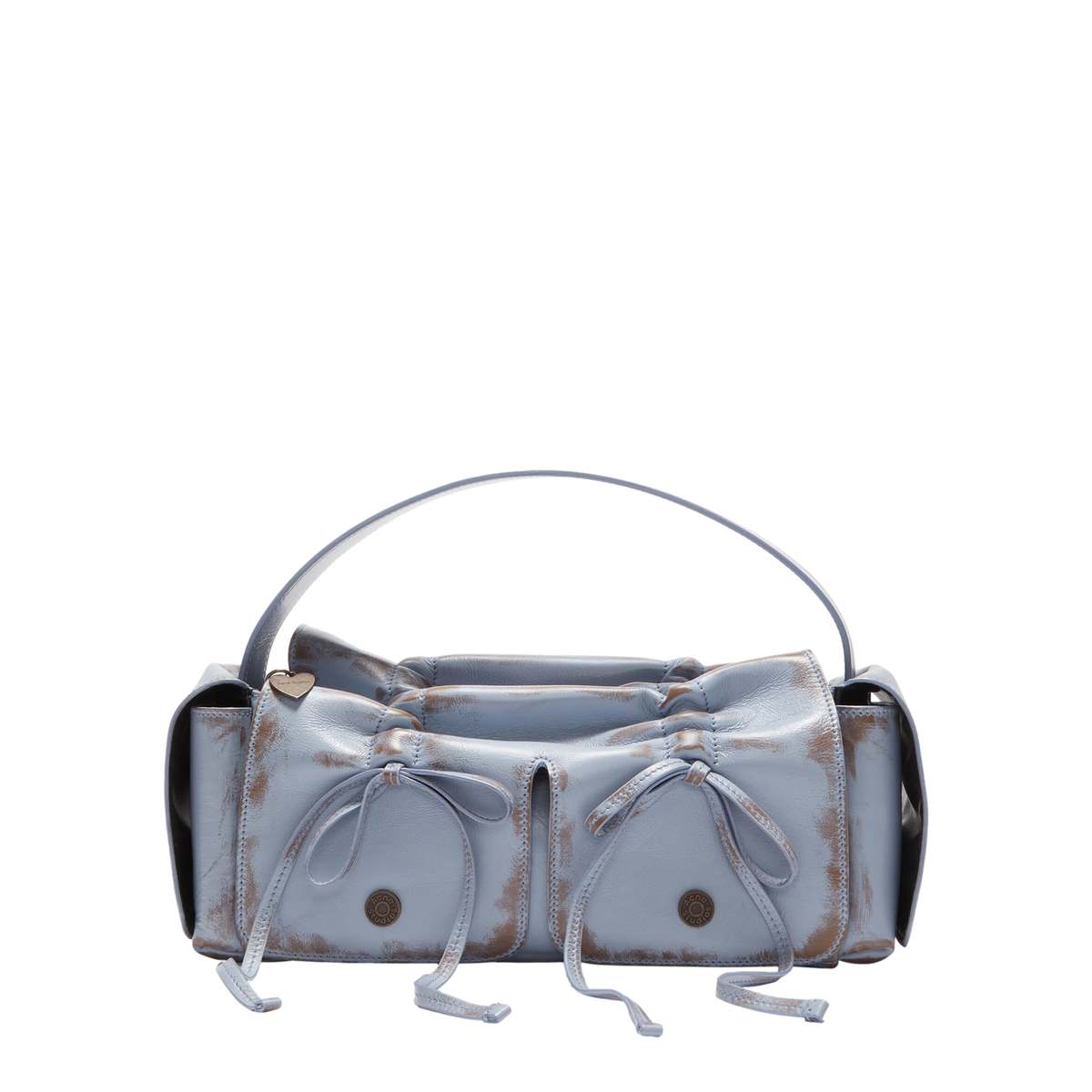 Acne Studios Multipocket Leather Bag - Lilac/Brown | Garmentory