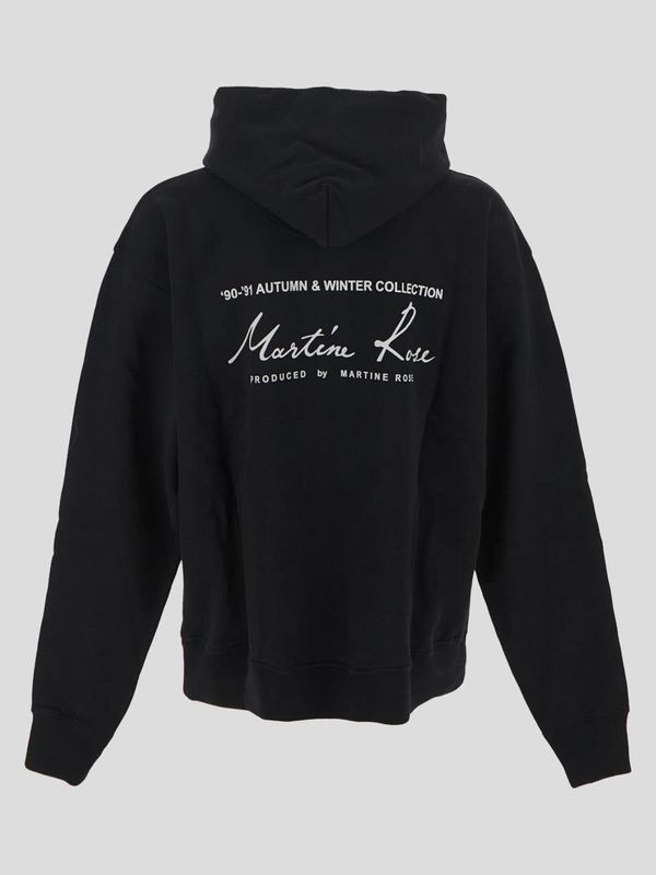 Martine Rose Logo Print Hoodie - Black | Garmentory