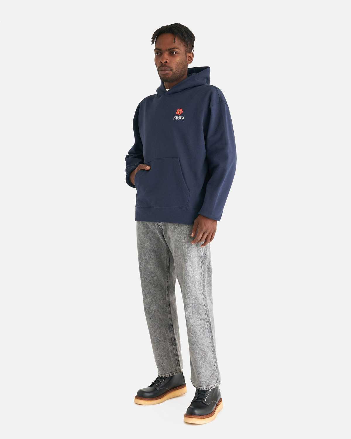 Kenzo Boke Flower Hoodie - Midnight Blue | Garmentory