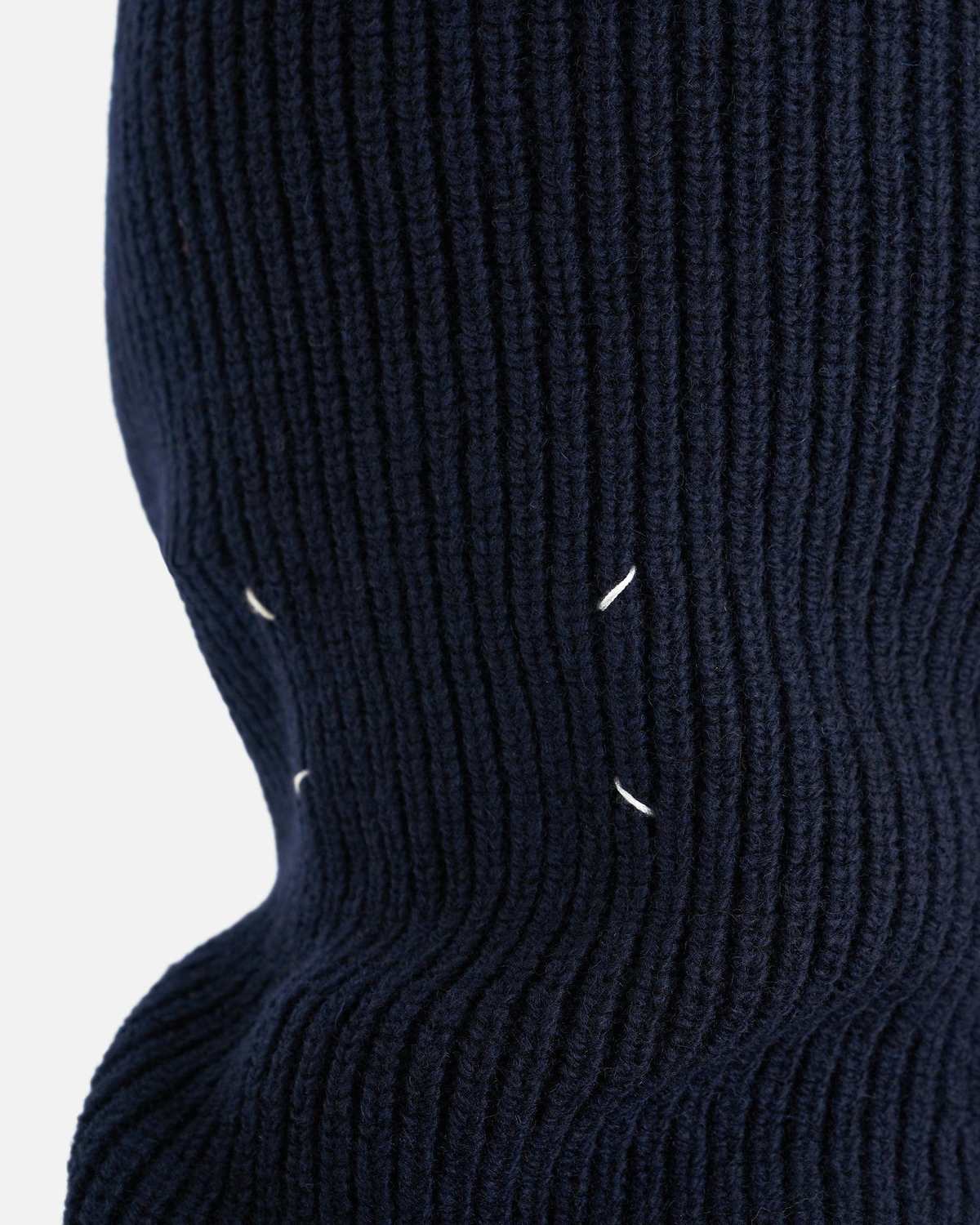 Maison Margiela Wool Knit Balaclava beanie - Navy | Garmentory
