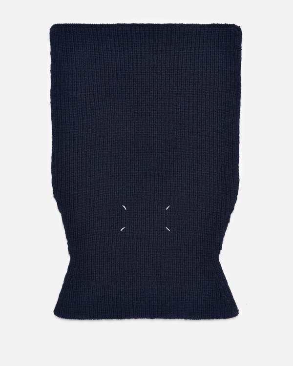 Maison Margiela Wool Knit Balaclava beanie - Navy | Garmentory
