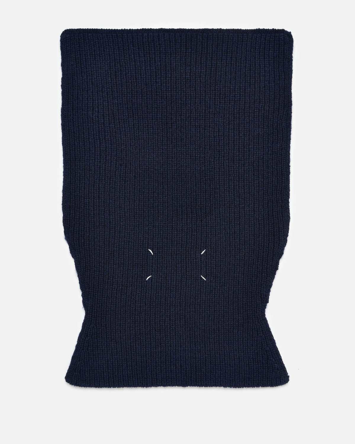 Maison Margiela Wool Knit Balaclava beanie - Navy | Garmentory