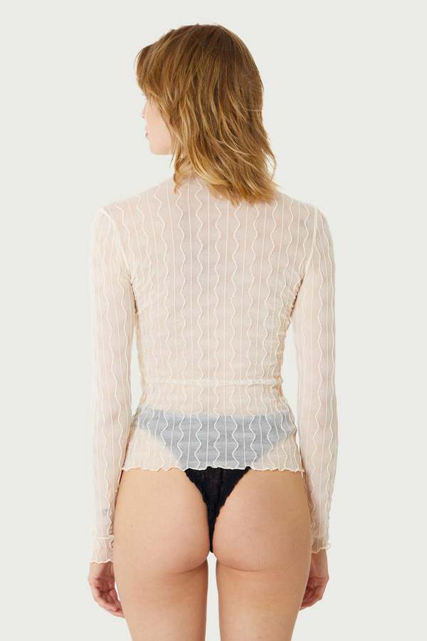 Find Me Now Second Skin Ross Mock Neck Top - Cream | Garmentory