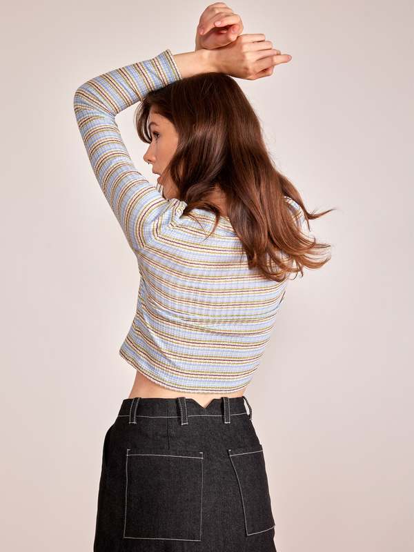 Odeyalo Pista Striped Top - Blue Multi