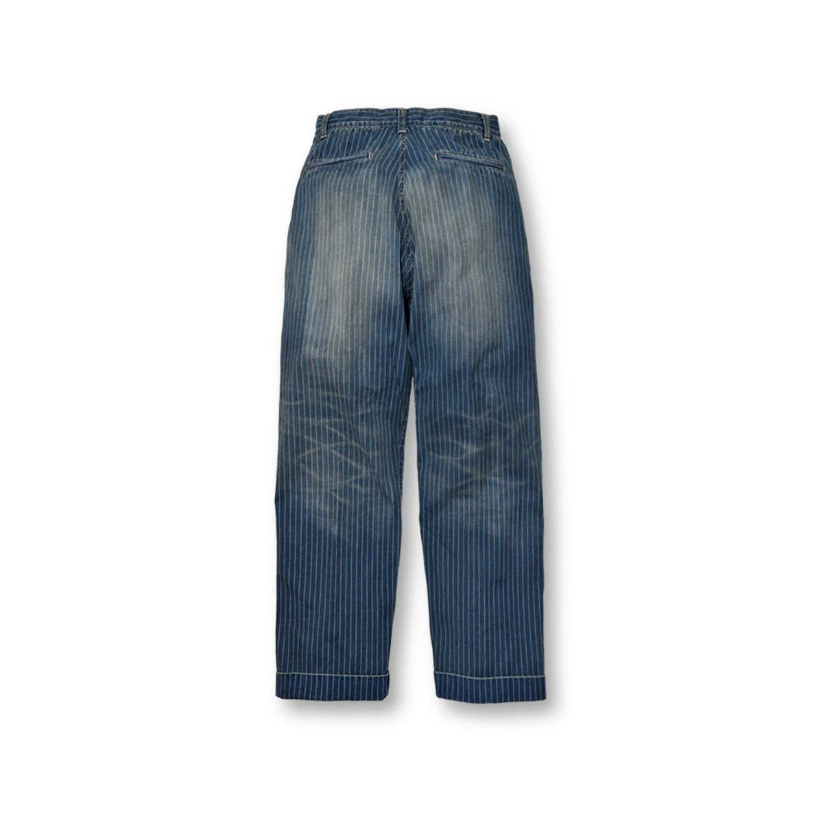 Full Count Wabash Striped Farmers 1128HW Trouser - Indigo | Garmentory