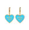 MATTER MATTERS Fuck Yes Earrings - Bright Blue/ Reversible - Thumbnail 1