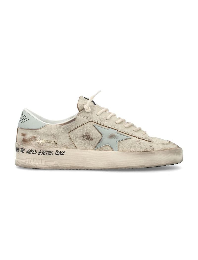 Golden Goose Stardan Sneakers - WHITE ECRU/AQUA MARINE