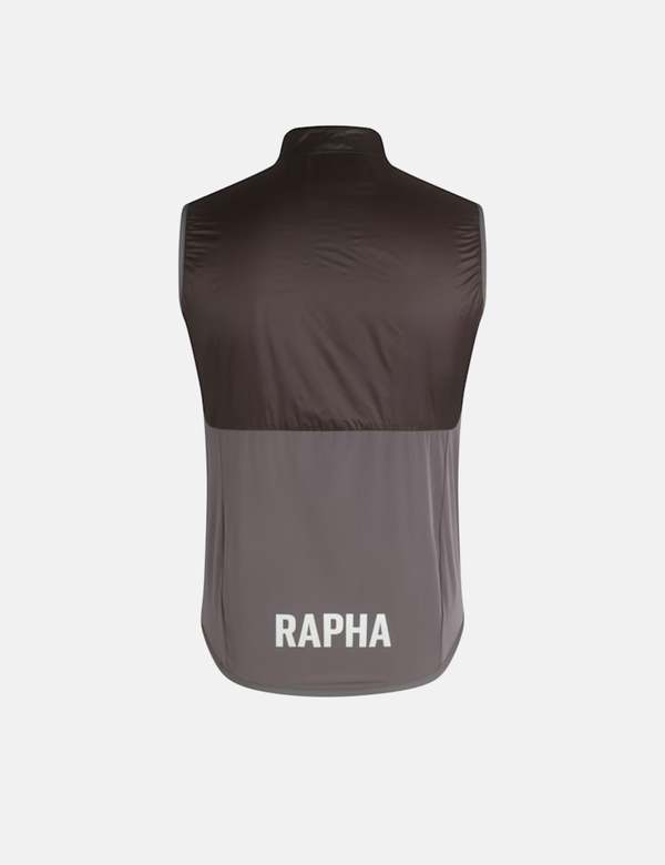 Rapha Pro Team Insulated Gilet - Mushroom/White pro team insulated