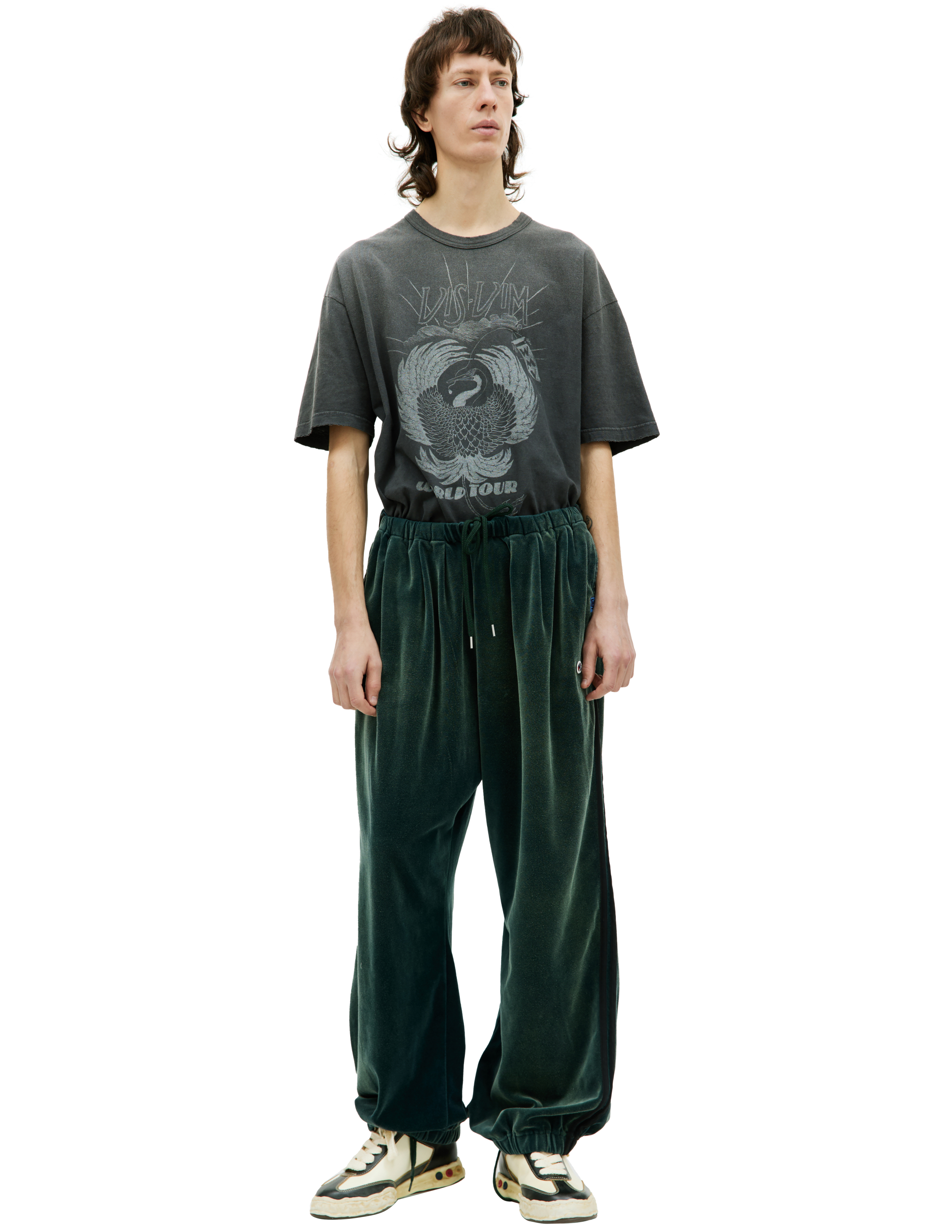 Maison Mihara Yasuhiro Velour track trousers | Garmentory