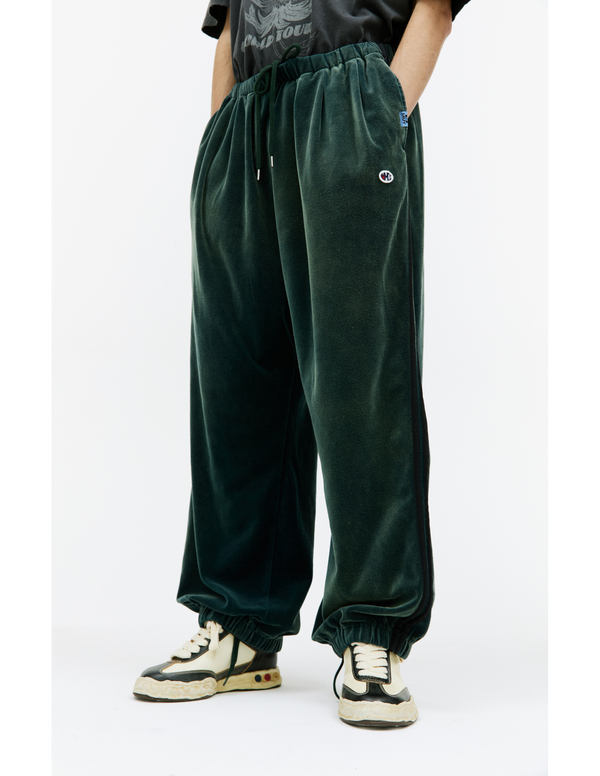 Maison Mihara Yasuhiro Velour track trousers | Garmentory