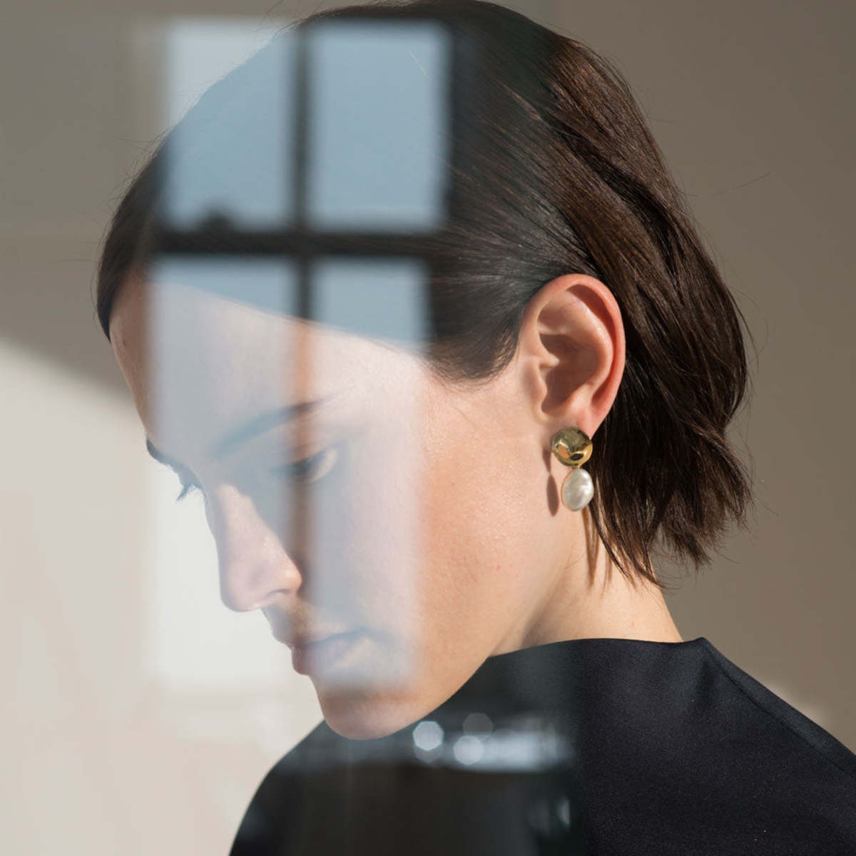 AGMES Small Elsa Earrings - Gold Vermeil - Image 2 of 3