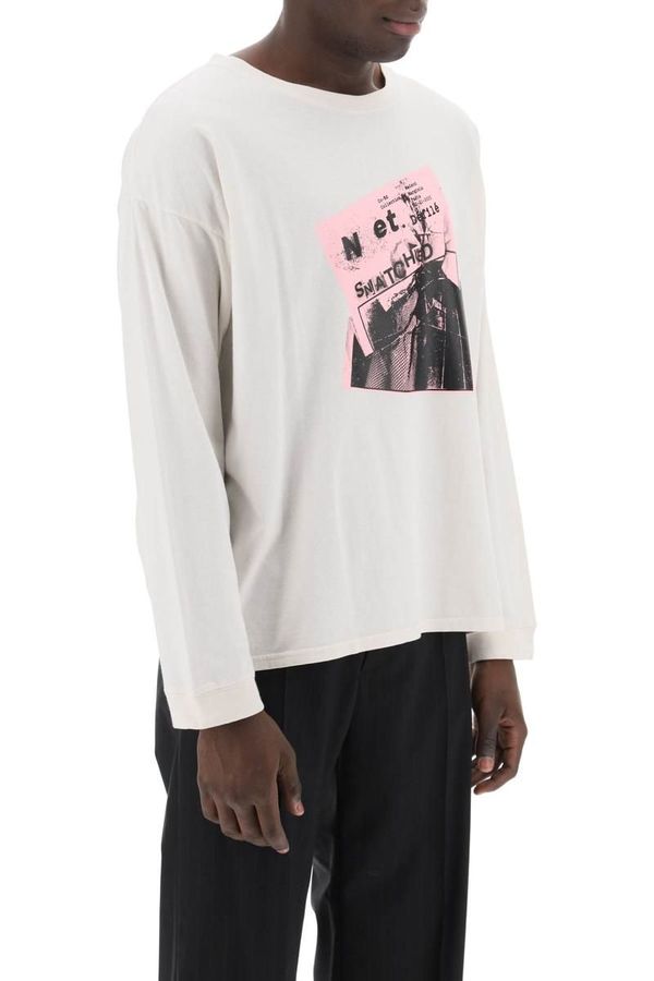 Maison Margiela long-sleeved t-shirt with print - White | Garmentory