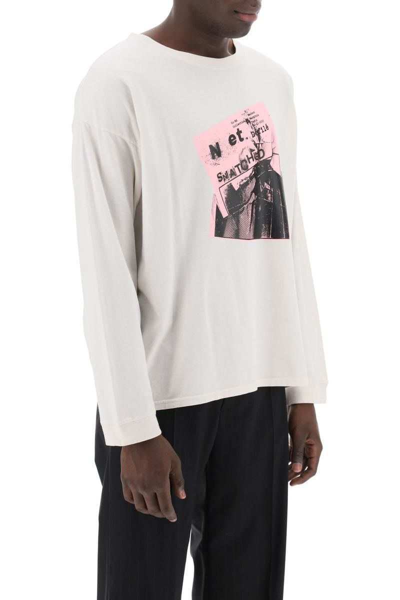 Maison Margiela long-sleeved t-shirt with print - White | Garmentory