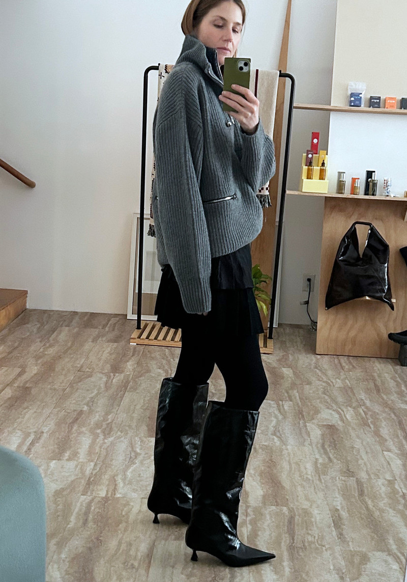 【送料&関税込】Ganni Soft Slouchy High Boots Black Black Soft Slouchy High Shaft Boots | GANNI US