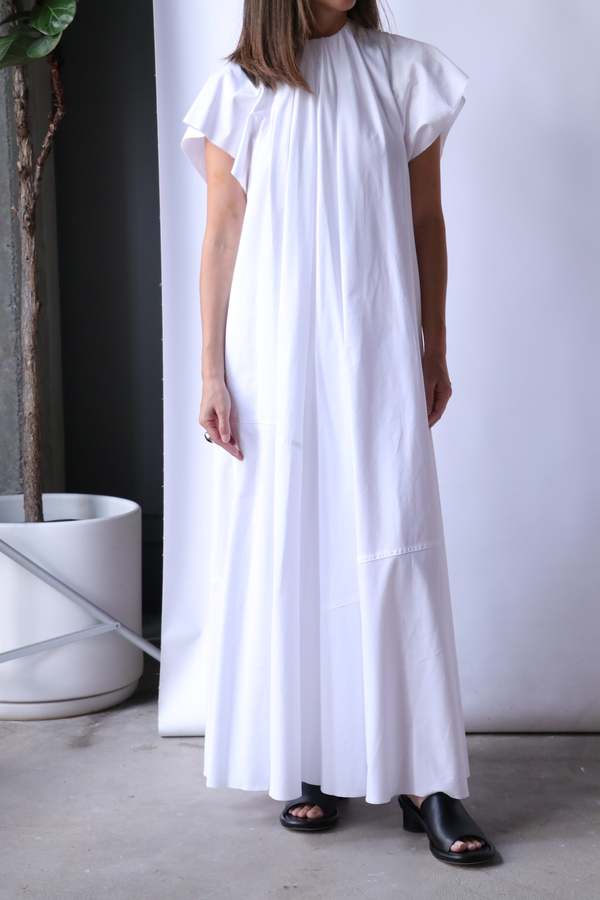 MM6 Maison Margiela Cotton Poplin Maxi Dress - White