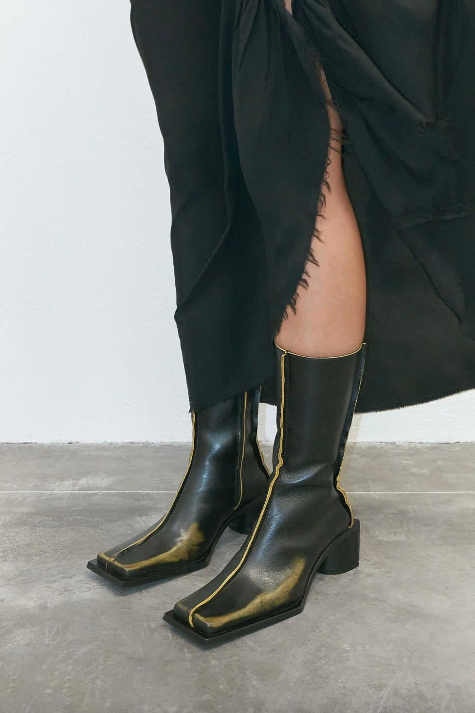 Miista Reiko Boot - Black Mustard | Garmentory