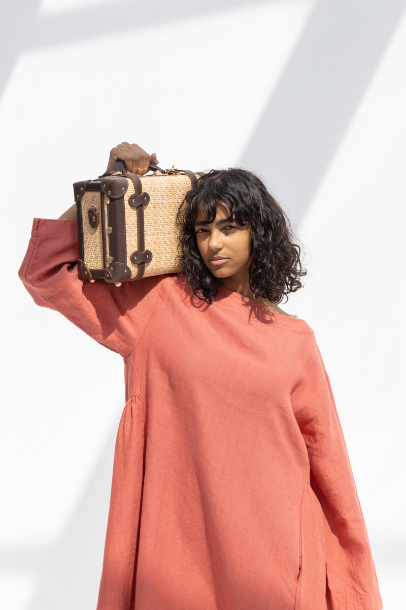 Ichi Antiquites Kortrijk Linen Dress - Pink