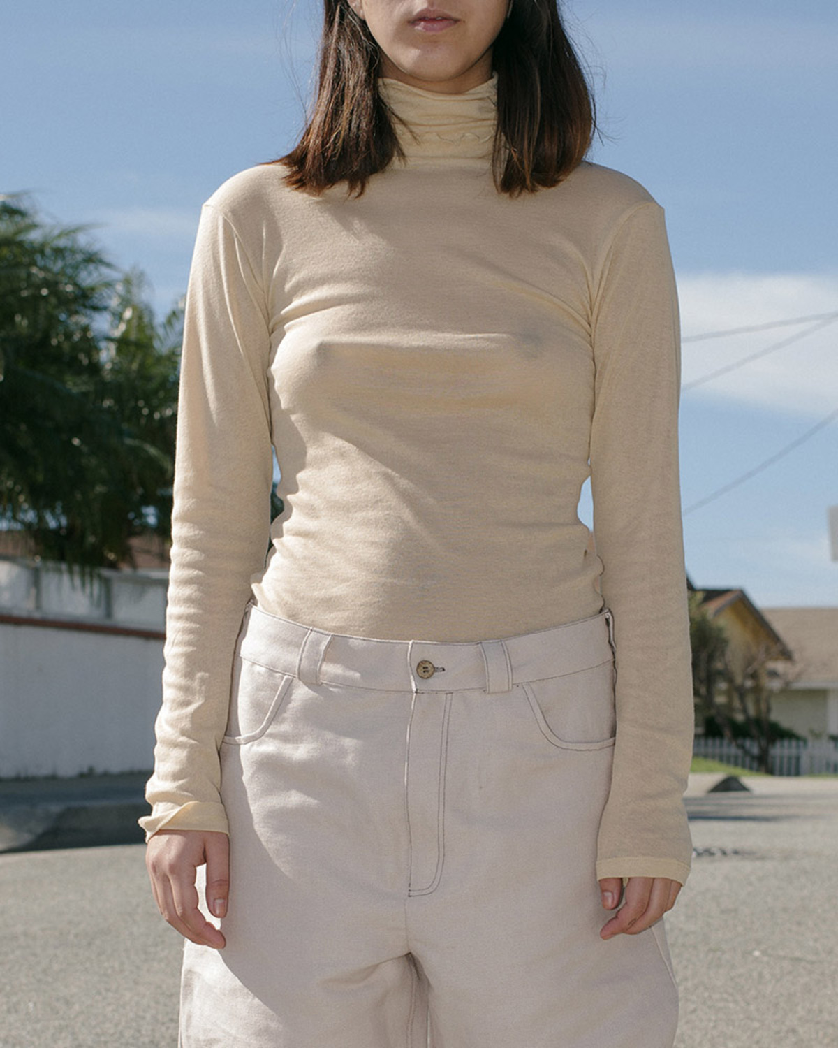 EDIT.FOR LULU - 【BASERANGE】Puig Turtle Neck-Cotton Gaze BASERANGE】Puig Turtle Neck-Cotton Gaze