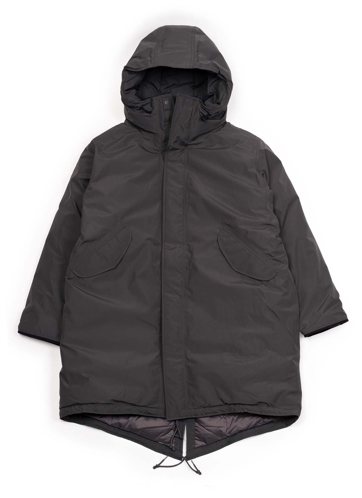 Nanamica GORE TEX FISHTAIL LONG COAT - GRAY - Image 1 of 8