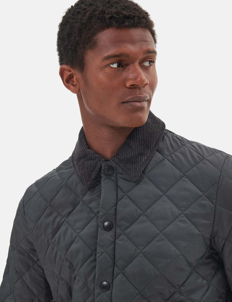 Barbour Heritage Liddesdale Quilted Jacket - Charcoal Grey 