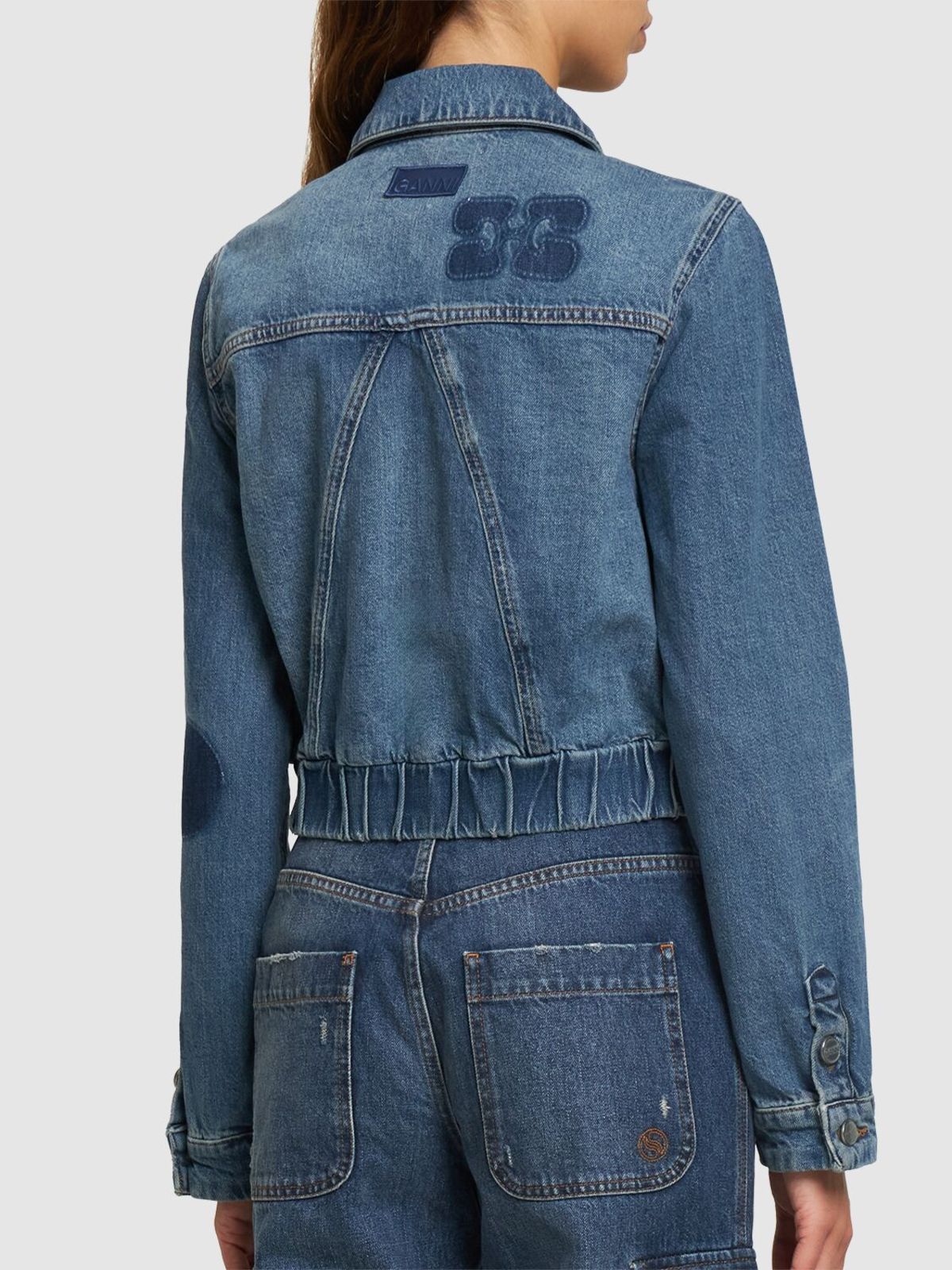 【関税＆送料込み】Ganni Heavy Denim Jacket GANNI Heavy Denim Cropped Jacket (Washed Black/Black) – CNCPTS